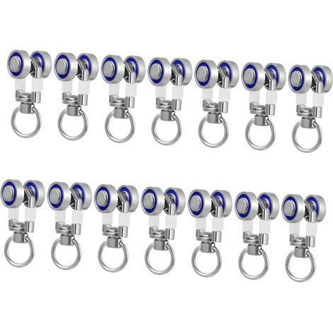 roulettes m talliques robustes doubles pour rails de rideaux (1/5)