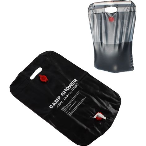 Sac à eau solaire de 20 L pour camping-cars et usage extérieur avec chauffage solaire (1/5)