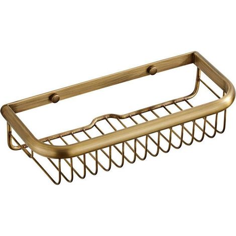 à l'ancienne étagère de Bain antirouille Caddy de Douche, Panier rectangulaire Mural pour shampooing conditionneur Organisateur de Cuisine de Salle de Bain (1/5)