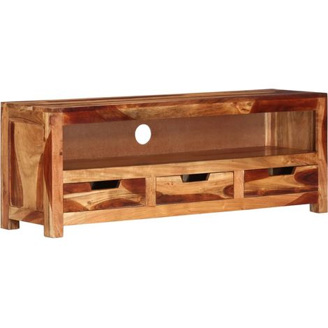 Mueble de TV madera maciza de acacia 110x30x40 cm vidaXL