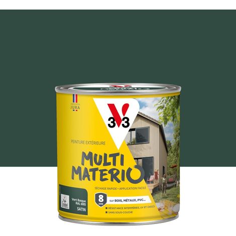 V33 Peinture extérieure bois, fer, plastique V33 vert basque satiné 0.5l (1/3)