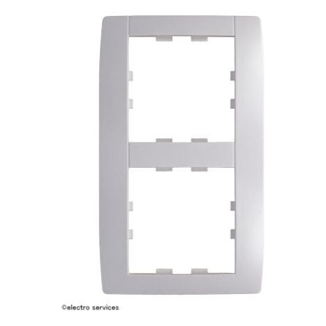 Plaque Kallysta classic verticale 2 postes  Finition: Blanc