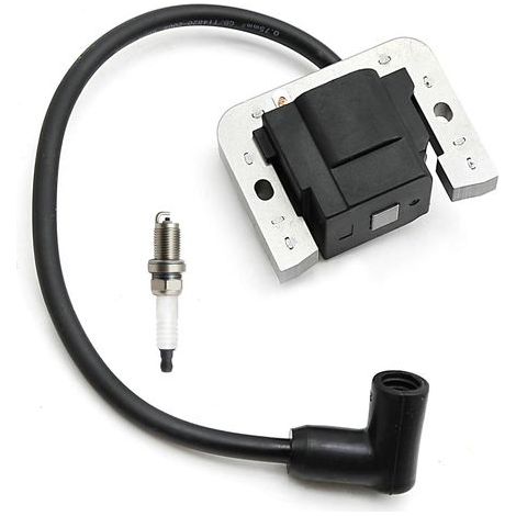 Universal high-voltage ignition coil with spark plug kit, compatible part number 32-584-06-S. (Repair kit for small engines 32 584 06-S) (1/3)