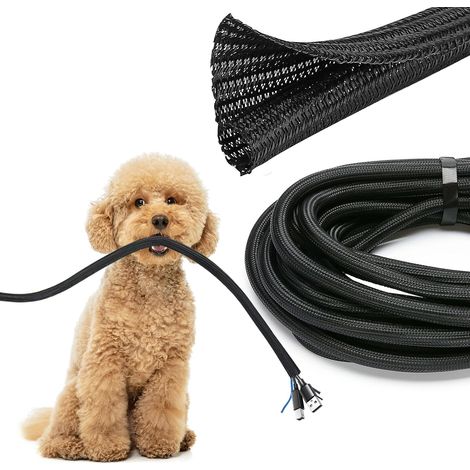 JOTO Manchon de Câble 8M, Gaine Câble Flexible, Cache Câble, Gestion de Câble Réglable, pour Fils Éléctrique de TV, PC, Sécurité Maximum pour Enfants et Animaux, Permet à la Dissipation de la Chaleur (1/5)