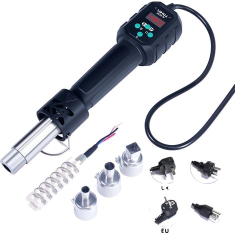 Pistola de aire caliente, control de temperatura ajustable, pantalla digital, juego de 2, 220 V UE (1/2)