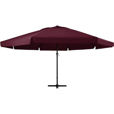 Maison Exclusive - Sonnenschirm mit Aluminium-Mast 600 cm Bordeau (1/5)