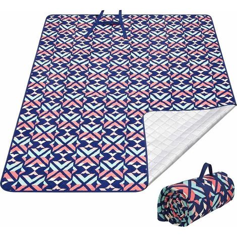 DBBEGK Couverture de Pique-Nique Extra Large Nappe Picnic Imperméable Tapis Anti Sable Isolation Thermique Fond de Films en Aluminium Lavable en Machine pour Camping Voyage Parc Plage 150 × 200 cm (1/5)