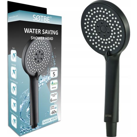 Soffione doccia 5 funzioni aerato 6L/min ECO ECONOMICO SOTBE (1/5)
