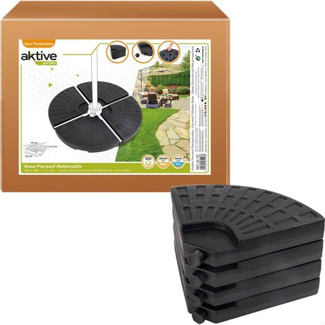 Aktive Base ronde pied de parasol noir 48x48 cm (1/5)