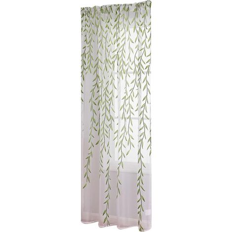 Rideau Voilage Moderne en Polyester Délicat pour Salon et Chambre, Tissu Léger, Décoration Élégante Protection D'intimité et Transmission Lumineuse Optimale (1/5)