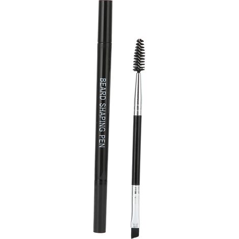 Kit de stylo à barbe waterproof noir longue tenue anti-transpiration, avec pince estompeur (1/5)