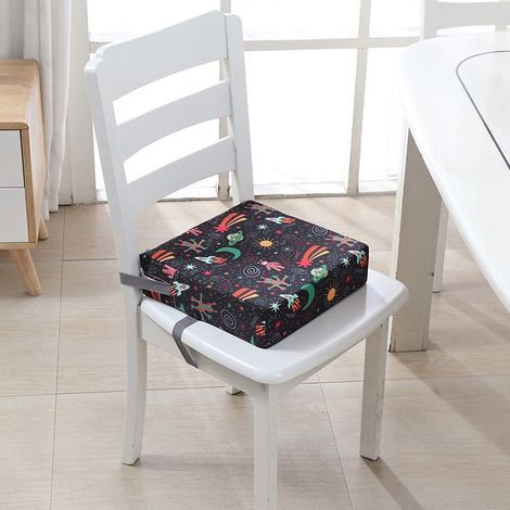Rehausseur Chaise Enfant, Lavable à l'eau Fort Support Portable Chaise Surélevée, Adapté pour les Repas des Jeunes Enfants, Coussin de Chaise Surélevée Facile à Nettoyer (1/5)