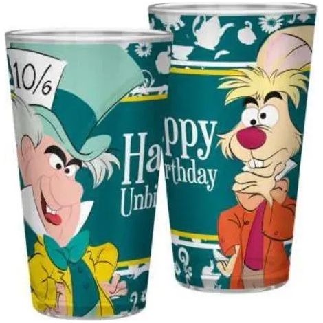 vaso abystyle happy unbirthday 400 ml vidrio de calidad