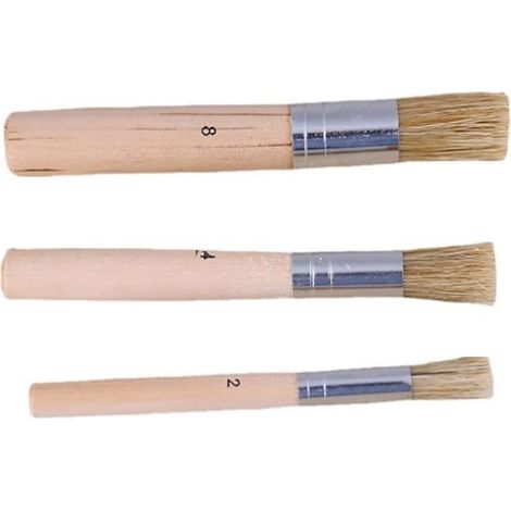 Lot de 3 pinceaux creux, pinceau en acrylique optimisé pour peinture à l'huile, cire, gouache, peinture acrylique et décoration de la maison (1/5)