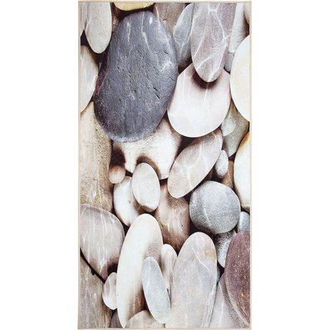 Beliani Rug Multicolour 80 x 150 cm Modern Area Carpet 3D Print Image Fabric, Abstract Pattern, Machine Woven, Pile Height 0.5 cm, Anti-Slip, Rectangular, 100% Polyester DENIZLI (1/5)