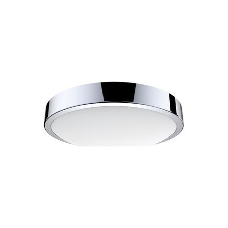 Aric – Plafonnier LED IP44 17W 4000K 1250lm avec détecteur de mouvement – Chrome – Éclairage intérieur étanche (1/4)