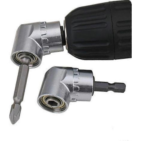Adaptateur porte-embout hexagonal coudé à 105° pour tournevis, embouts réglables, angle de perçage, tête de tournevis (sans kit). (1/5)