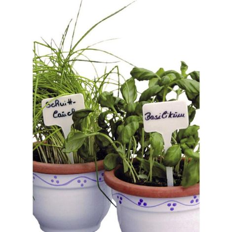 12x 16 Stück Pflanzenschilder-Set zum Beschriften Beschreiben Blumentopf Kräuter (1/2)