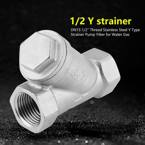 DN15 1/2" PT-Gewinde Edelstahl Y-förmiger Siebpumpenfilter für Wasser und Gas (1/5)