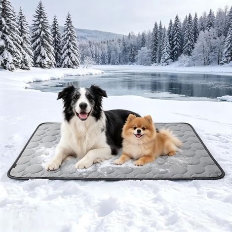 Kühlmatte für Hunde und Katzen, waschbares und strapazierfähiges Kühlkissen, hitzebeständige Kühlmatte, spezielle Kühlmatte für Hunde und Katzen aller Größen,grau: XL (1/5)