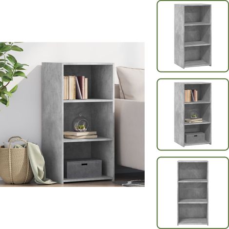 Buffet gris béton 45x41x93 cm bois d'ingénierie - Buffet Design Intemporel - Meuble Rangement Gris - Commode Bois D'ingénierie - Buffet Salon - Buffet Cuisine (1/5)