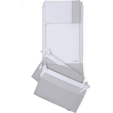 Foppapedretti Completo Piumone Pikkoletto con Paracolpi e Federa in cotone - Grigio