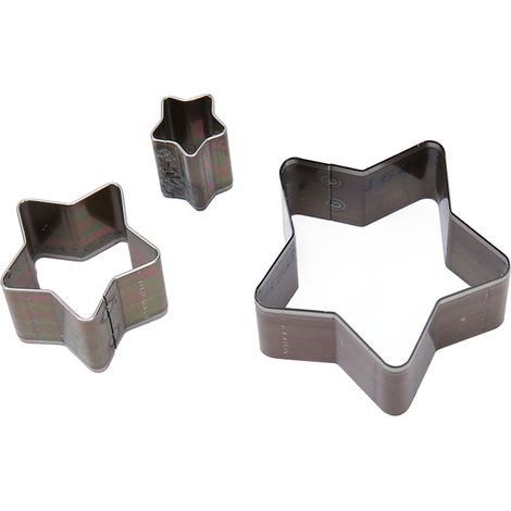 Moule de découpe de cuir en forme d'étoile en trois parties, moule d'estampage de cuir DIY en acier à haute teneur en carbone, adapté aux tissus superposés et aux bijoux en cuir. (1/5)