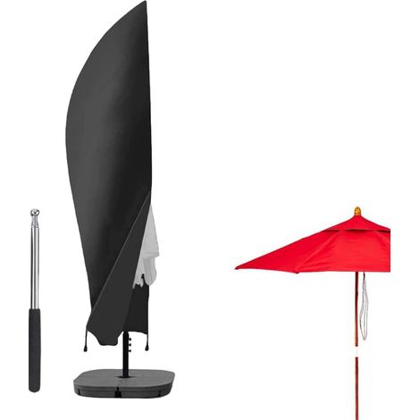 Housse Parasol Déporté,Housse de Protection pour Parasol,Housses pour Parasols Jardin,Housse Parasol Deporte Imperméable,210D Oxford Coupe-Vent,Anti-UV,avec Tige Télescopique et Cordes (1/5)