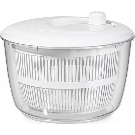 Essoreuse à Salade Manuelle pour Légumes et Fruits, Passoire de Cuisine Blanche (1/5)