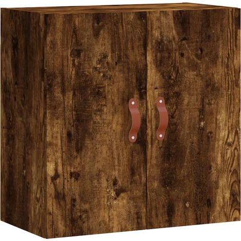 Armario mural práctico de madera de ingeniería 60 x 31 x 60 cm estilo moderno acabado en roble ahumado 020048789 (1/5)