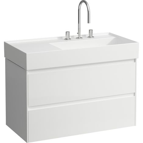 LAUFEN LANI pour Kartell Meuble sous-lavabo, 2 tiroirs,