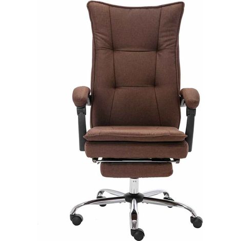 Maison Exclusive - Bürostuhl Braun Stoff (1/5)