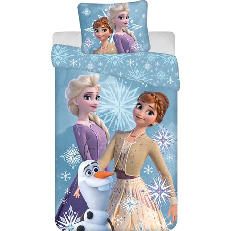 Disney - Parure de lit en coton "La Reine des Neiges 1" - 140 x 200 cm - Livraison gratuite