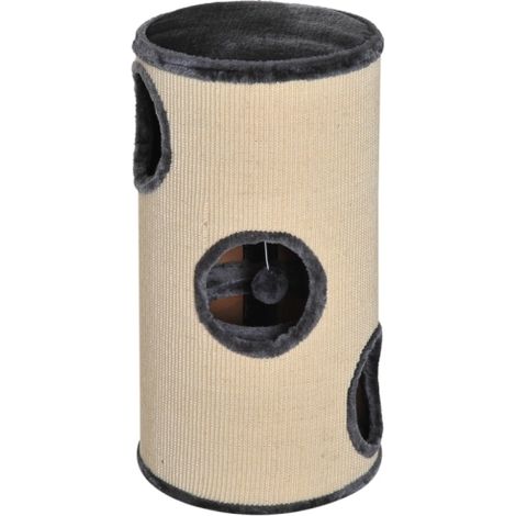 70cm Cat Scratching Post Tree with Sisal Barrel Activity Center Condo Bed for Indoor Kittens Climbing and Playing (1/5)