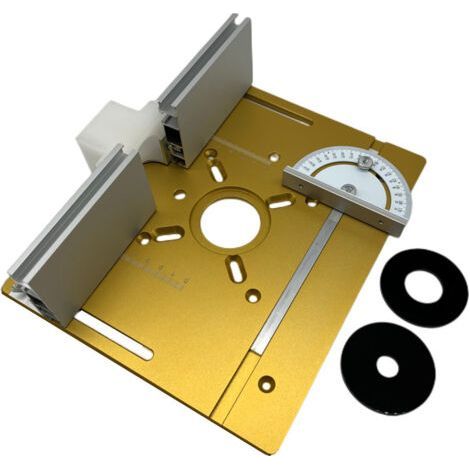 LaBlanc 3-teiliges Einlegeplatten-Set für Oberfräsentische aus Aluminiumlegierung, Klappbrett für Holzfräsen, Trimmmaschine, Gravierhilfswerkzeug, Holzbearbeitungsbänke