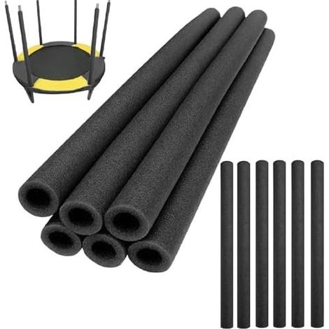 12 Pièces Coussin De Protection Trampoline En Mousse Housse Pour Poteaux Trampoline, Manchons Mousses,Housse Poteau Trampolines【88 Cm Étanche Mousses Trampolines】 Noir - (1/5)