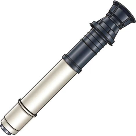 Ubbink 184118 - Terminale verticale NERO Alu/PVC 80/125 L1150 mm rolux gas