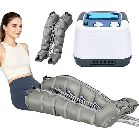 Bottes Pressothérapie Jambes Appareil de Massage Jambe Drainage Lymphatique pour la Fatigués Massage et Relaxation Facile à Utiliser Jambes Pieds Fatigués