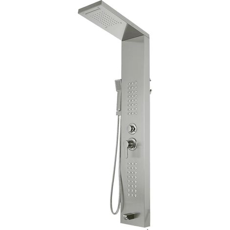 Ensemble de douche mitigeur thermostatique intelli Système de panneau de douche à lumière LED ， robinet de douche à effet pluie cascade ， douche de baignoire à jets de massage SPA avec robinets de bai (1/5)