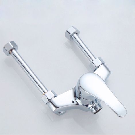 Calentador de agua eléctrico de cobre, grifo mezclador en forma de U, accesorios para grifo de agua caliente y fría, interruptor de grifo de ducha universal de acero inoxidable expuesto (1/4)