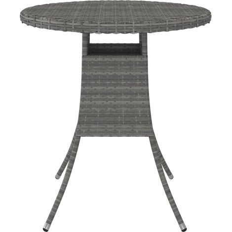 Maison Exclusive - Gartentisch Grau 70x70x73 cm Poly Rattan