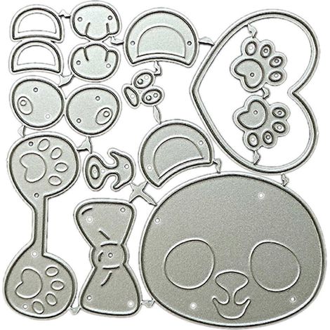 Niedliche Bären-Stanzformen aus Metall, Scrapbooking-Schablone, Kartenprägung, DIY-Fotoalbum-Vorlage, Form, Dekoration, Basteln