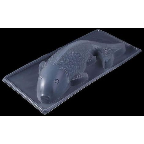 Moule à gâteau en plastique transparent en forme de carpe koï 3D à faire soi-même, pour chocolat, gelée et autres créations.