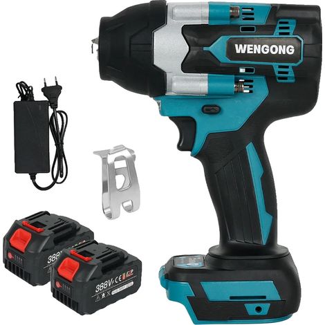 Clé à chocs électrique, couple de 2000 N·m, vitesse de 7200 tr/min, 2 batteries 388 VF (1/2)