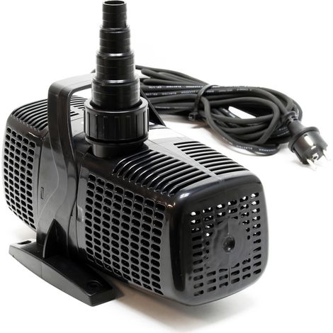 SunSun CQT-8000 Pompe de Bassin ECO - 275 x 152 x 165 mm - débit max. 8000 l/h / 70 W / refoulement max. 3,2 m - Filtration Circulation eau jardin étang avec Accessoires