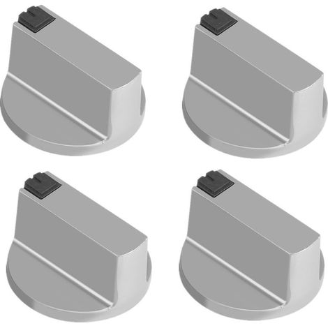 Poignée universelle de cuisinière à gaz de 6 mm en zinc moulé pour cuisinière, poignée de verrouillage, interrupteur de four, bouton de commande, table de cuisson (lot de 4) (1/5)