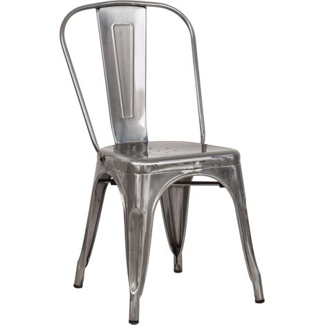 Silla Apilable Industrial de Acero 45x45x85cm 7house (1/5)