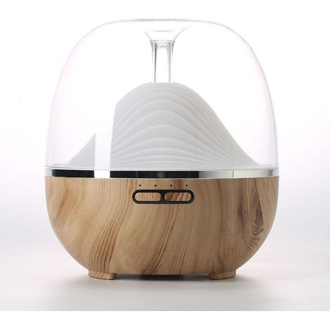 Machine d'aromathérapie à ultrasons, machine de parfum automatique domestique, lampe colorée intelligente, diffuseur de parfum chronométré et humidificateur à télécommande/Couleur du grain du bois cla (1/4)