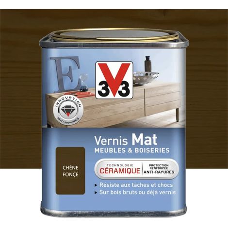 Vernis V33 Meubles et Boiseries Mat Chêne foncé 0,25 L (1/2)