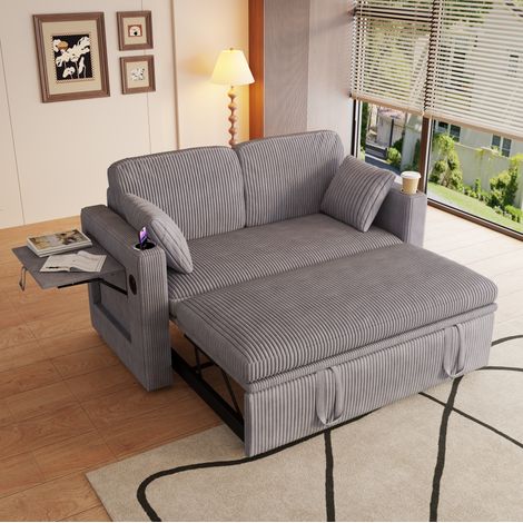 Poltrona letto 3 in 1 reclinabile con tavolini OKMYHOME (1/5)